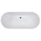 Alfi Brand ALFI brand AB8838 59" White Oval Acrylic Free Standing Soaking Bathtub AB8838 - alternate 5